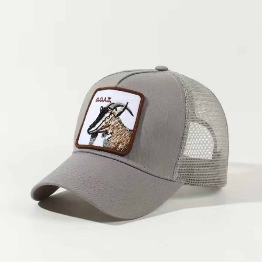 Goat Embroidery Patch Trucker Hat